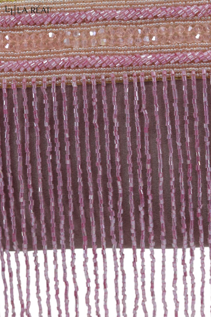 LaReat's Ria Women's Bridal Fancy Party Hand Embroidery Clutch Purse, Ladies Wallets, Evening Clutches, and Handbags - Potli Bags in Onion Peach