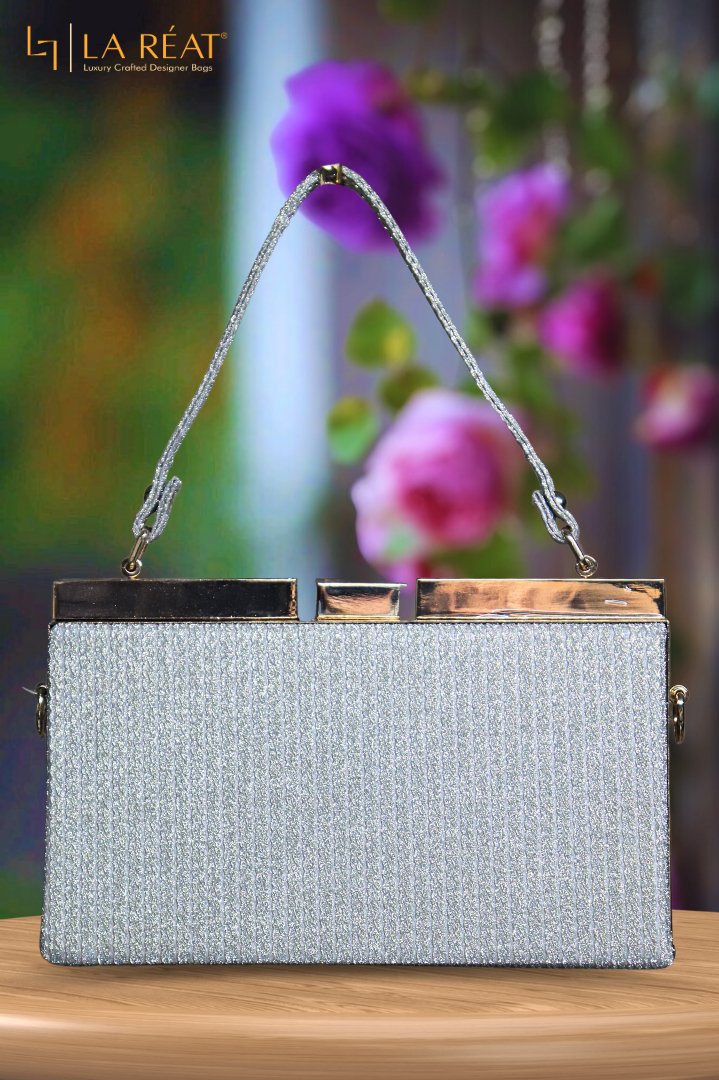 La Reat's Gliter Women's Bridal Fancy Party Clutch Purse, Ladies