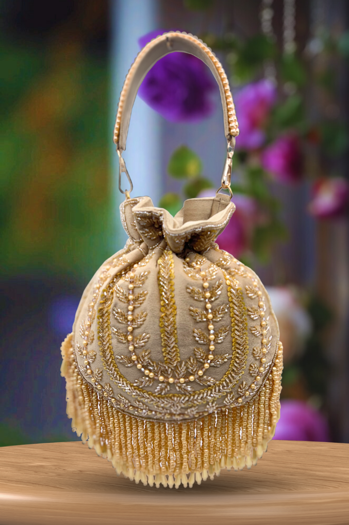 Designer Potli Wedding Potli With Lehenga Khakee Silk Heavy