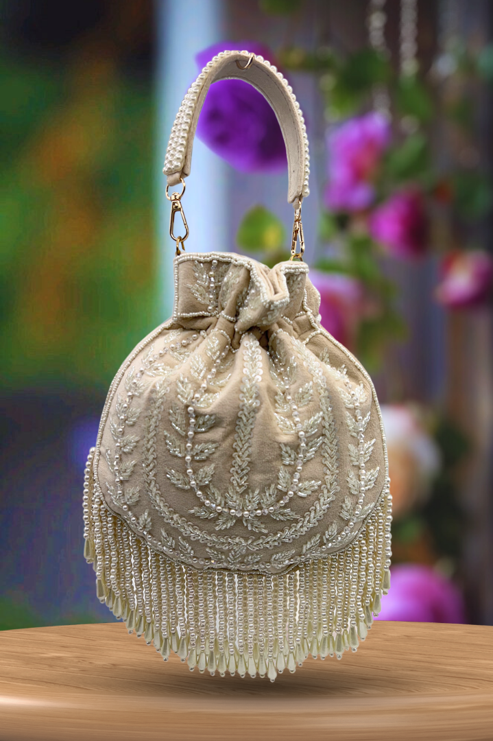 La Reat's Viva Women's Bridal Fancy Party Hand Embroidery Potli