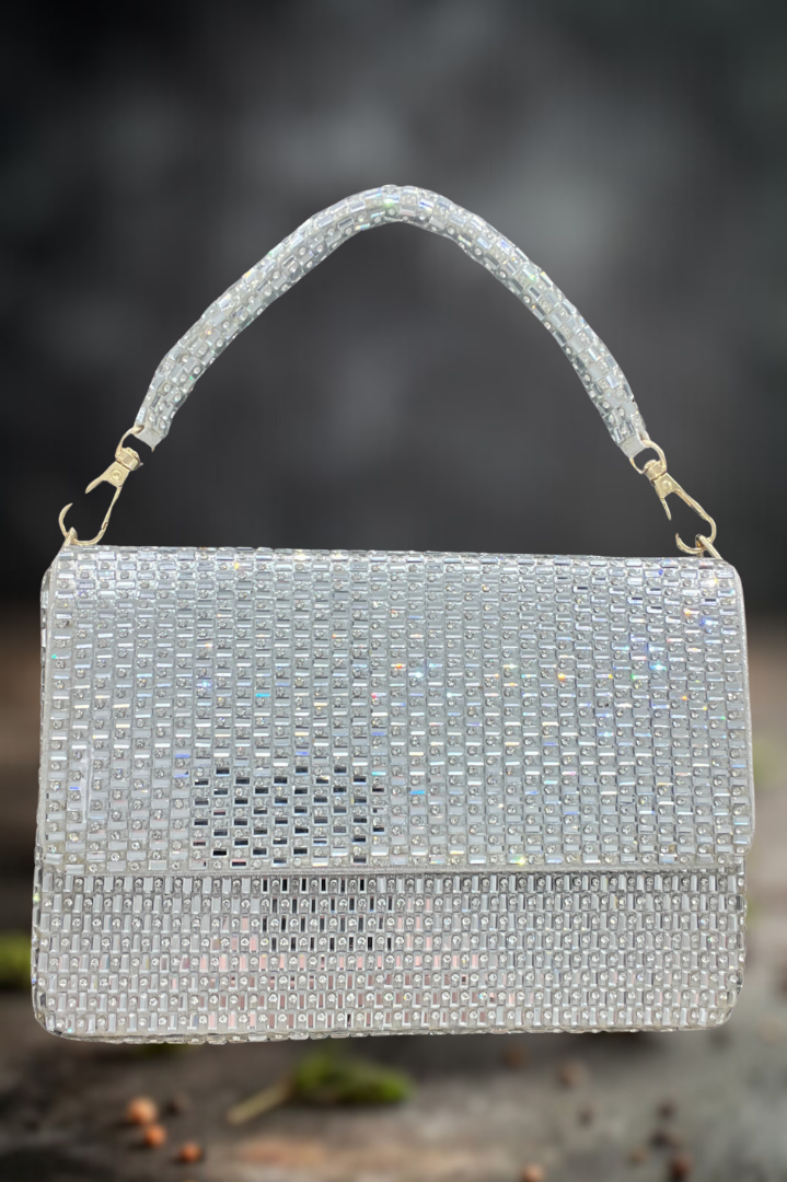 La Reat's Shine Women's Bridal Fancy Party Clutch Purse