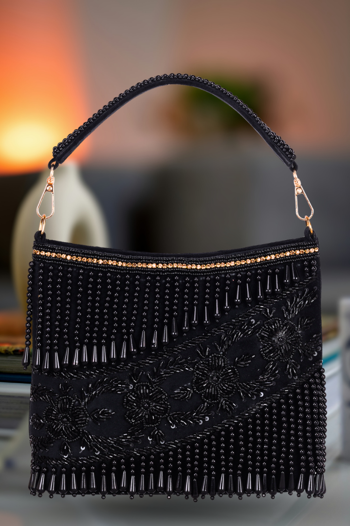 La Reat s Mystic Women s Bridal Fancy Party Hand Embroidery Clutch Pur LA REAT