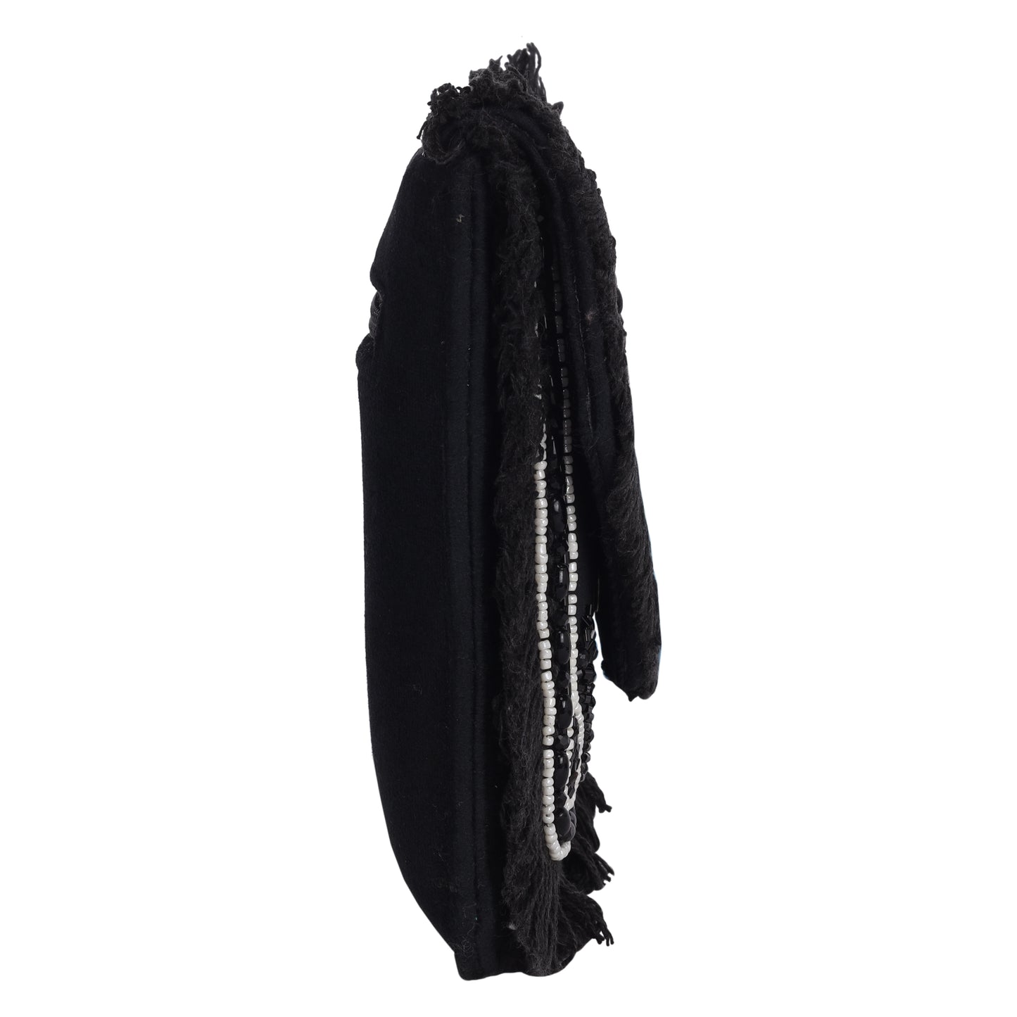 La Reat's Blossom Women's Boho Hand Embroidery Clutch Bag in Black