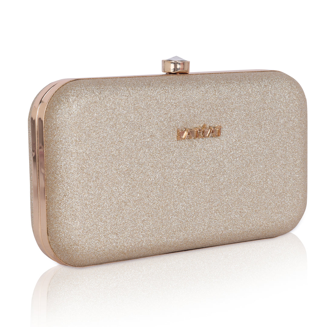 La Reat's Sparkle Women's Owal Box Clutch Purse