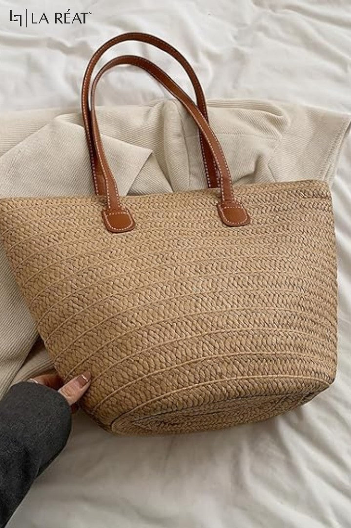 La Reat's Ecojute  Straw Wicker Handmade Boho Summer Beach Classic Shoulder Bag