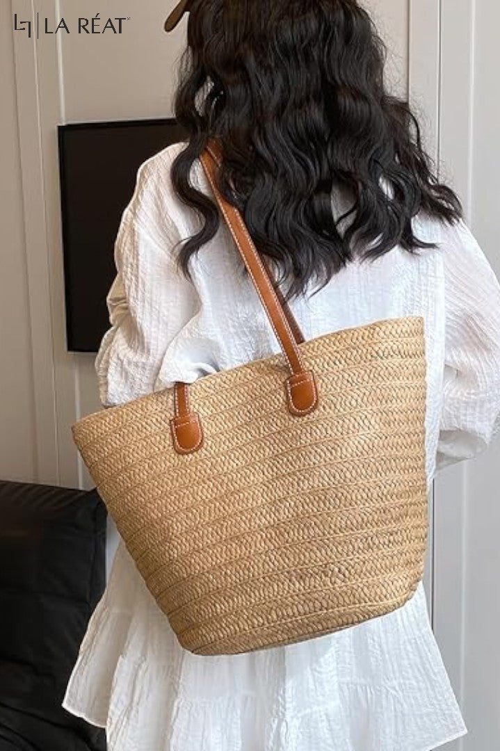 La Reat's Ecojute  Straw Wicker Handmade Boho Summer Beach Classic Shoulder Bag