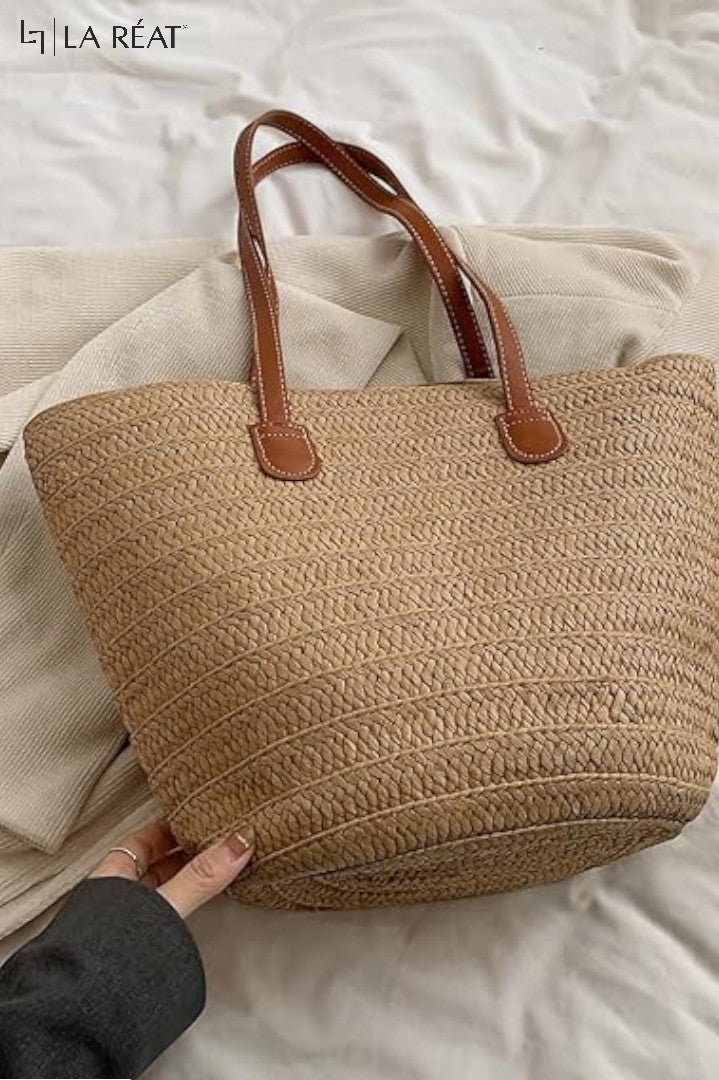 La Reat's Ecojute  Straw Wicker Handmade Boho Summer Beach Classic Shoulder Bag