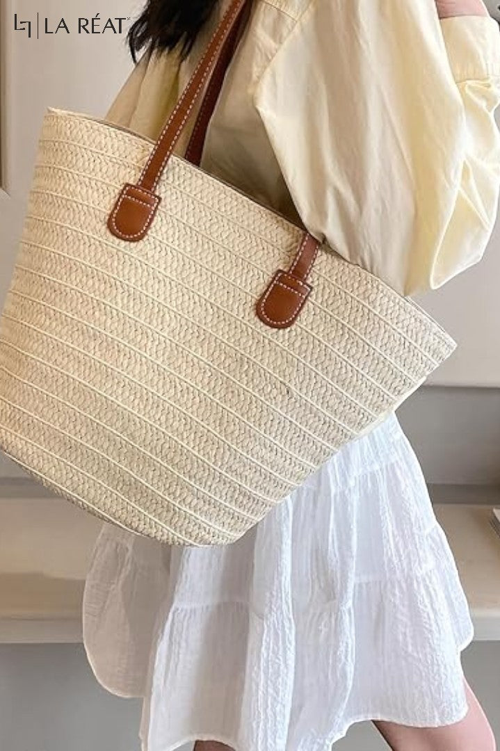 La Reat's Ecojute  Straw Wicker Handmade Boho Summer Beach Classic Shoulder Bag