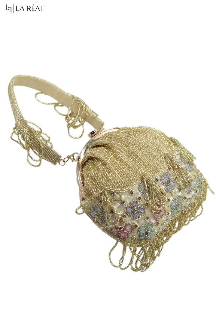 La Reat's Vintage Spark  Women's Bridal Fancy Party Hand Embroidery Potli Bags, Ladies Purse Wallets, Evening Clutches, Handbags.