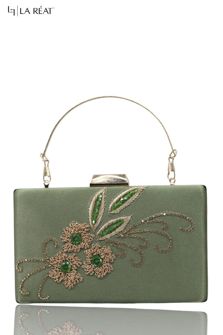 La Reat's Sati Women's Bridal Fancy Party Hand Embroidery Potli Bags, Ladies Purse Wallets, Evening Clutches, Handbags.