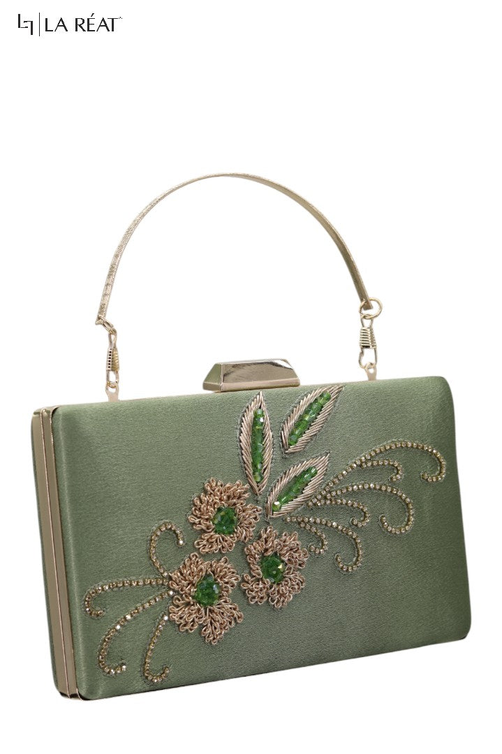 La Reat's Sati Women's Bridal Fancy Party Hand Embroidery Potli Bags, Ladies Purse Wallets, Evening Clutches, Handbags.