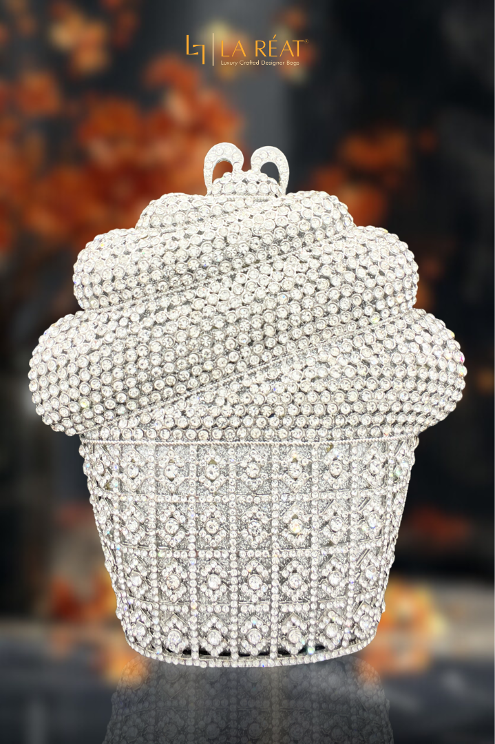 LA Reat Ice cream Shape Crystal Evening Bag Rhinestone Clutches Bags Luxury Design