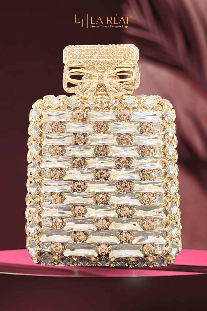 LA Reat Perfume Bottle Shape Crystal Evening Luxury Bag – LA RÉAT