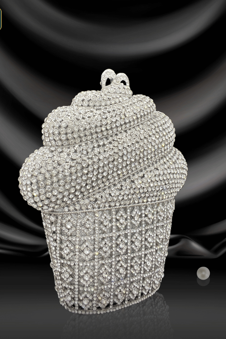 LA Reat Ice cream Shape Crystal Evening Bag Rhinestone Clutches Bags Luxury Design